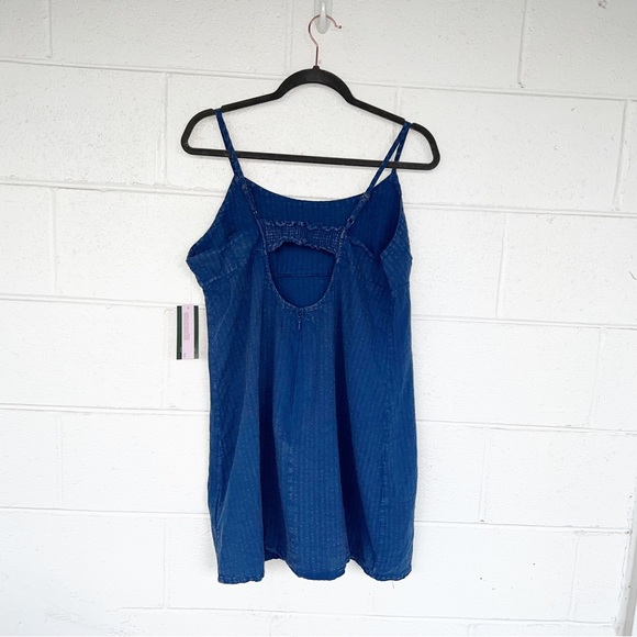 NWT | Wild Fable Blue Linen Blend Keyhole Back Bodycon Dress - Picture 6 of 10